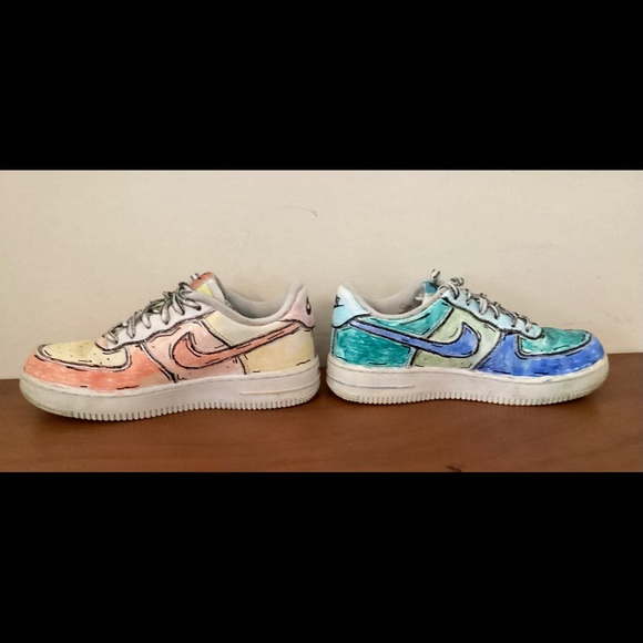 Nike customised Air Force 1 size 1.5 - Picture 3 of 5